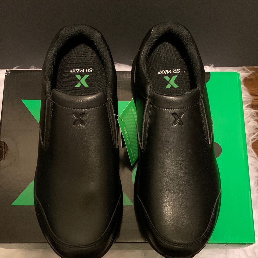 SR Max Black Slip-On Loafers for Men‎